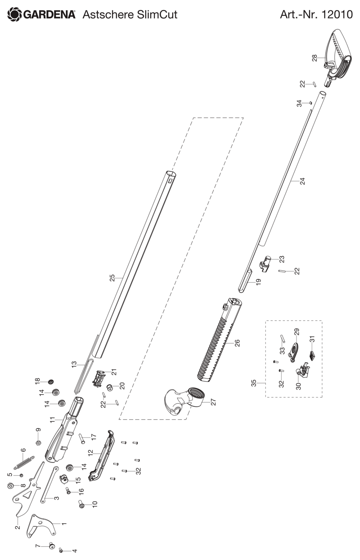 Schema piese de schimb FOARFECA ARBUSTI SLIMCUT 12010