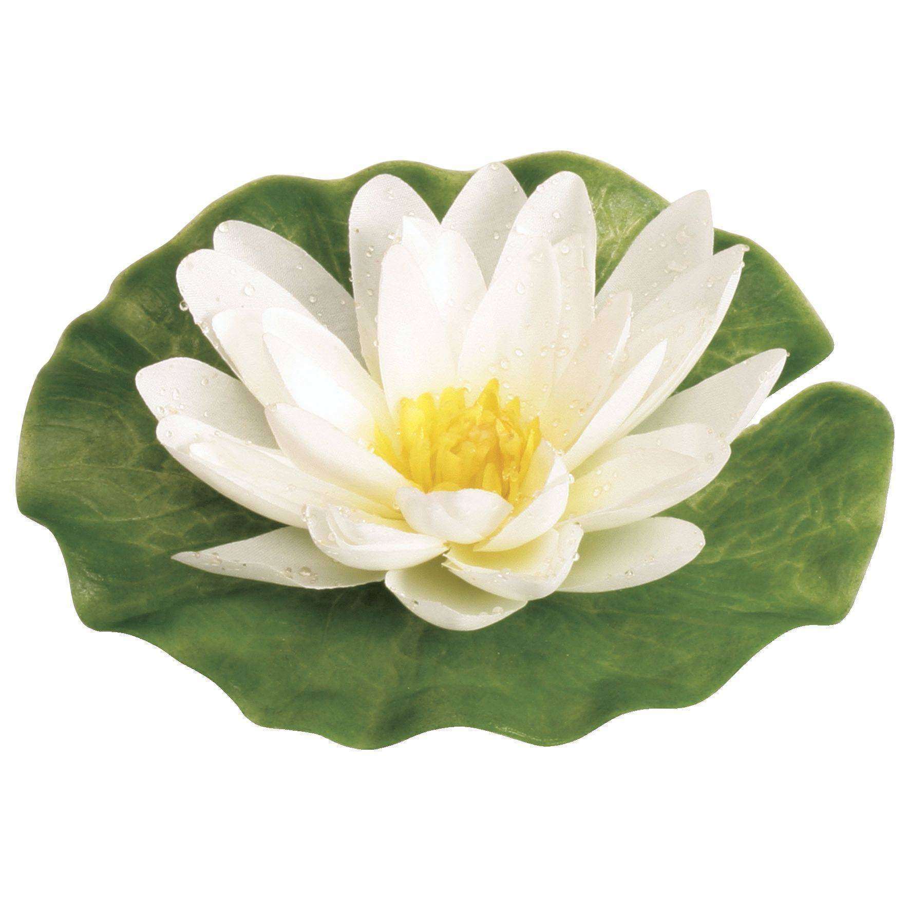 Decoratiune lac nufar matase alb 7993