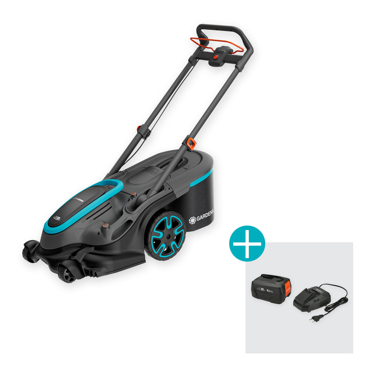 MASINA DE TUNS IARBA CU ACUMULATOR POWERMAX DUO  46/36V P4A  14646