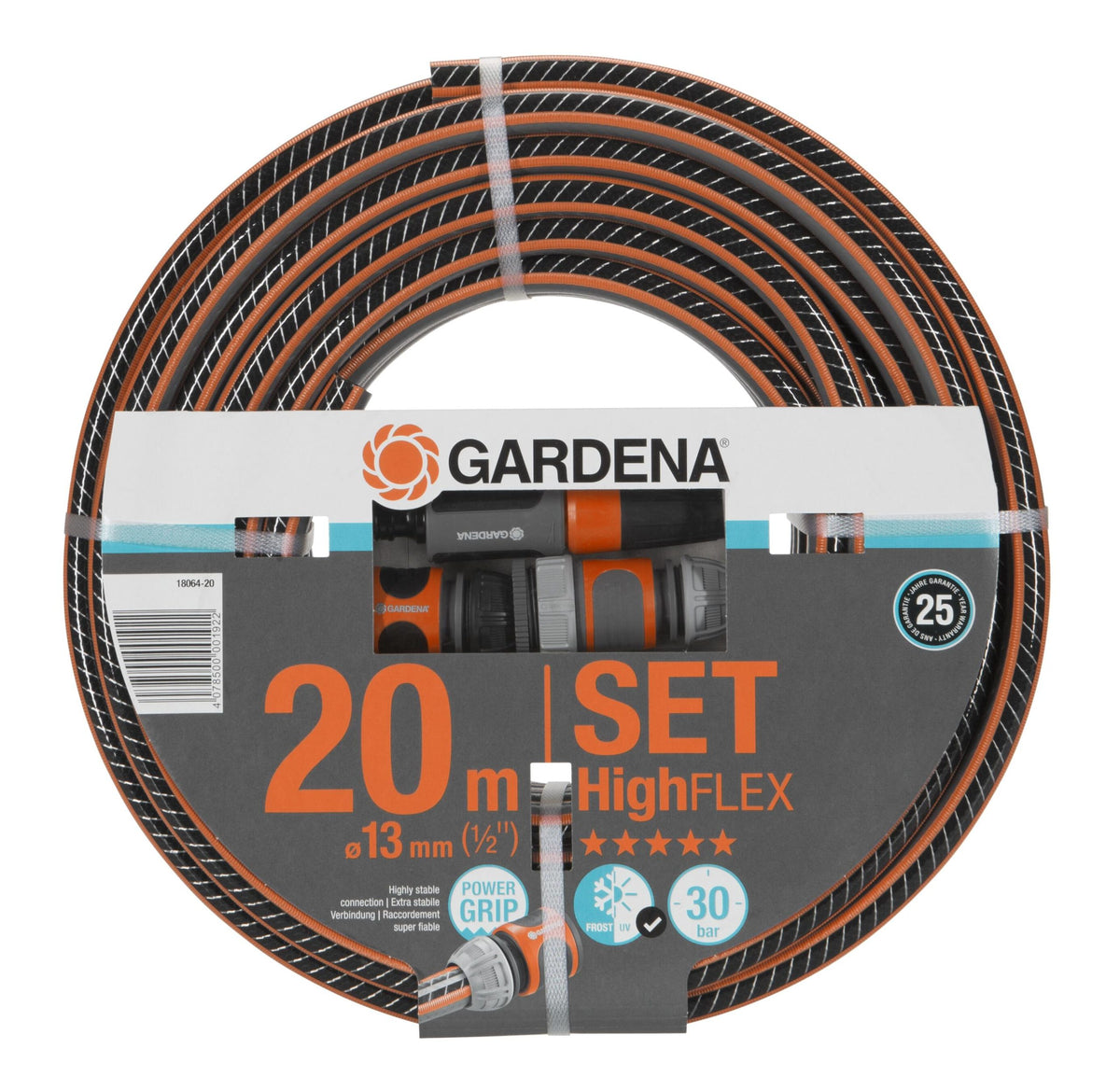 FURTUN COMFORT HIGHFLEX13mm (1/2) - 20m cu conectori si spritzer 18064