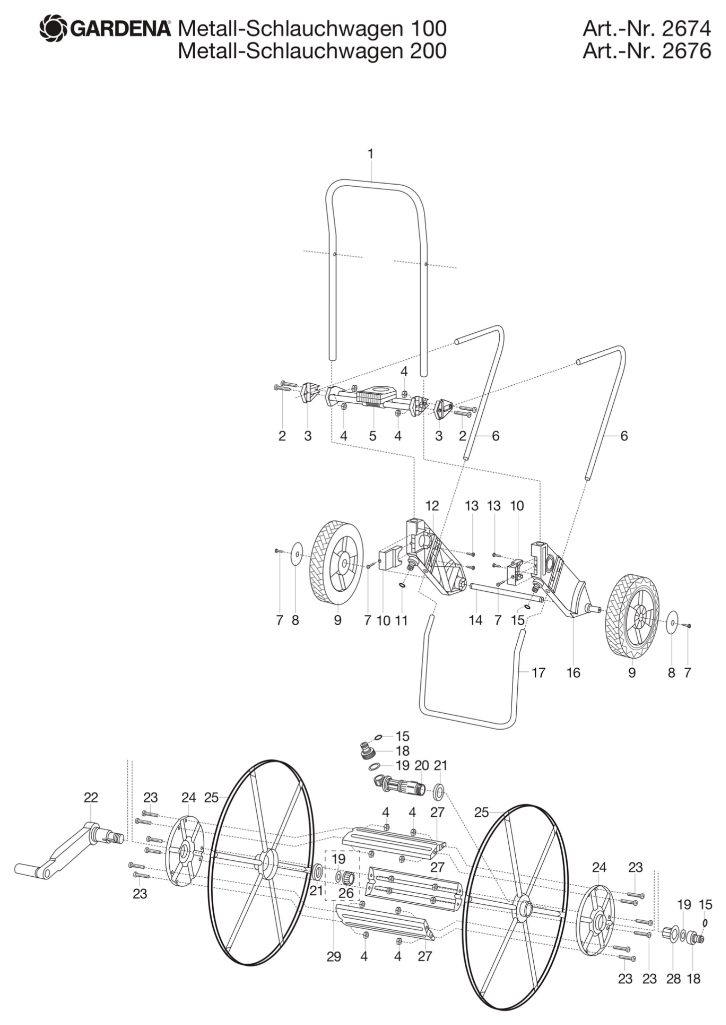 Schema piese de schimb CARUCIOR METALIC PENTRU FURTUN 100 2674