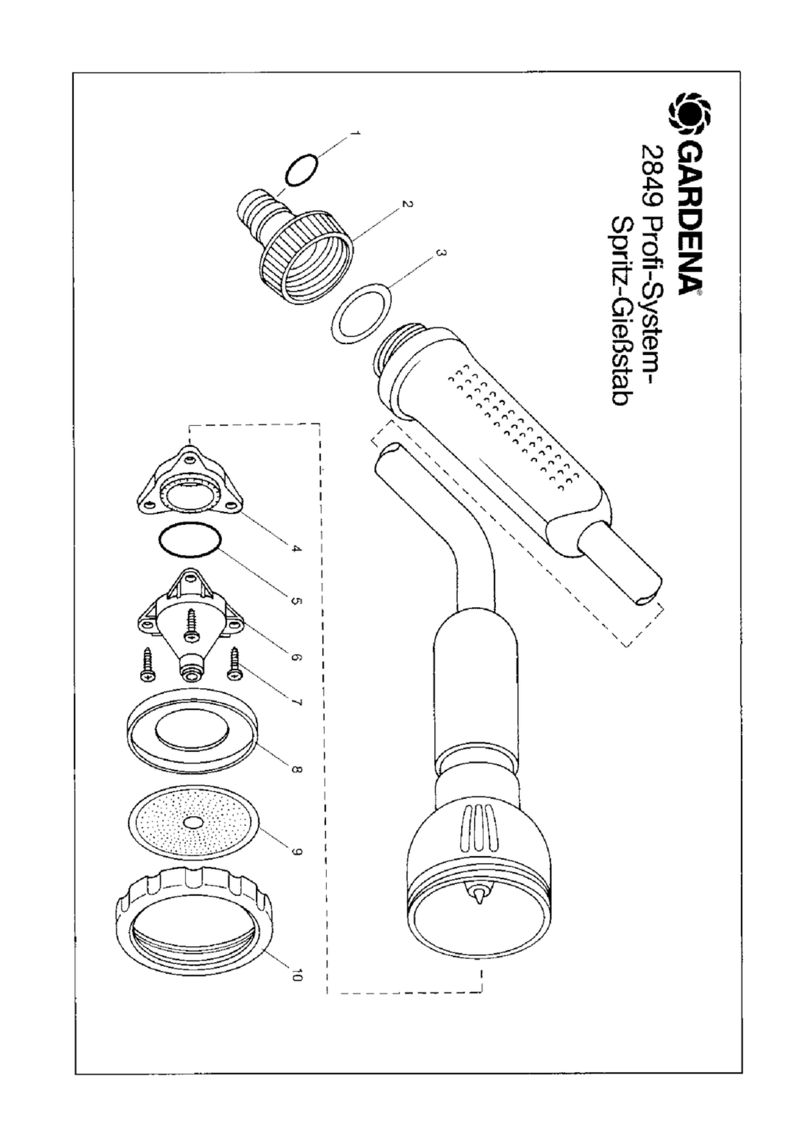 Schema piese de schimb Stropitor Dus cu prelungitor Profi 2849