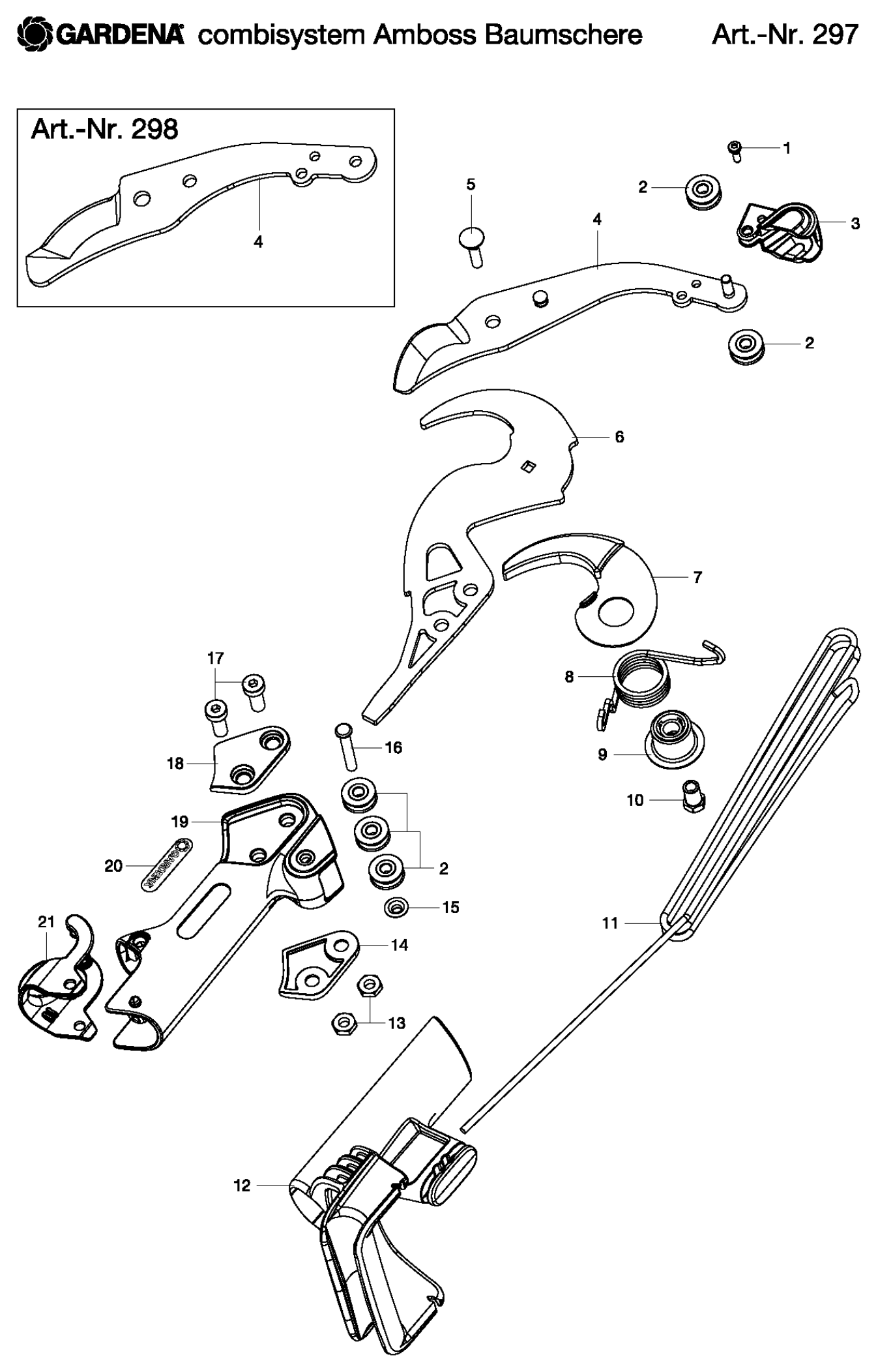 Schema piese de schimb FOARFECA DE CRENGI COMBISYSTEM 298