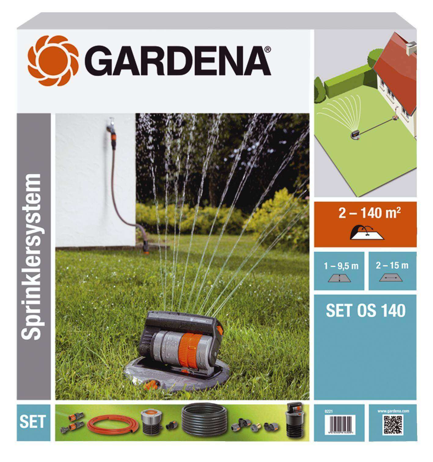 Set irigare cu aspersor telescopic oscilant OS 140 rectangular 8221
