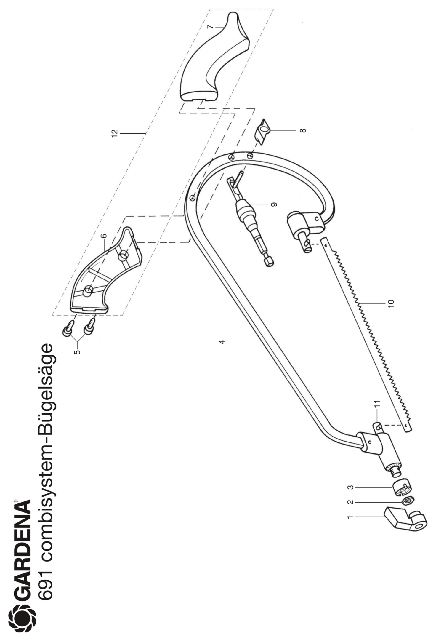 Schema piese de schimb Fierastrau gradina cu cadru combisistem 691