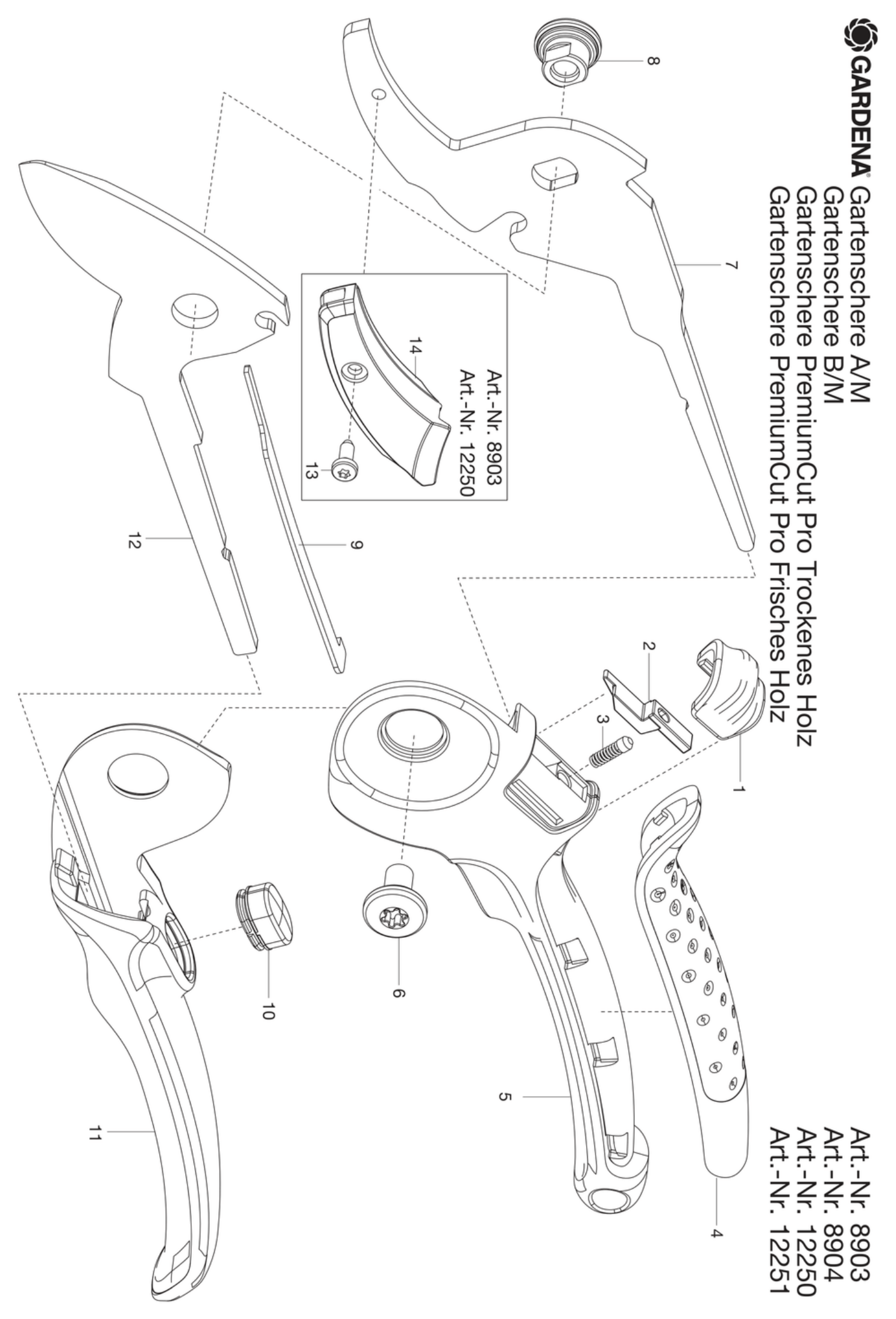 Schema piese de schimb FOARFECA PREMIUMCUT PRO FRESH   12251