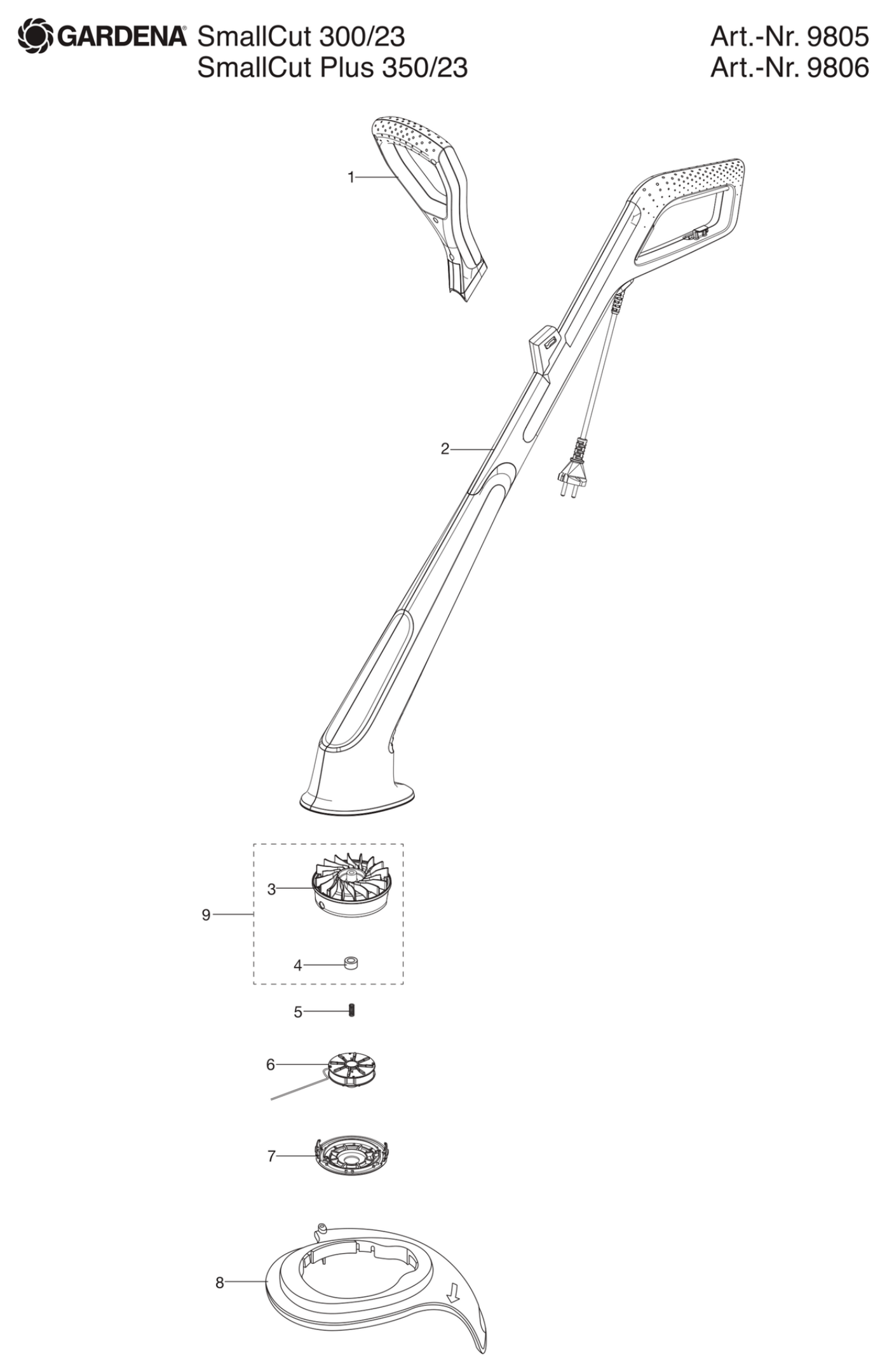 Schema piese de schimb Turbotrimmer SmallCut 300/23 - 9805